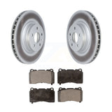 Front Coated Disc Brake Rotors And Ceramic Pads Kit For Tesla S X