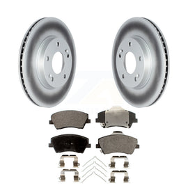 Front Coated Disc Brake Rotors And Ceramic Pads Kit For Kia Niro Hyundai Ioniq