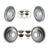 Front Rear Coat Brake Rotors Ceramic Pad Kit For 2012 BMW 335i Convertible/Coupe