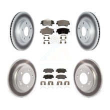 Charger l'image dans la galerie, Front Rear Coated Disc Brake Rotors &amp; Ceramic Pad Kit For Kia Niro Hyundai Ioniq