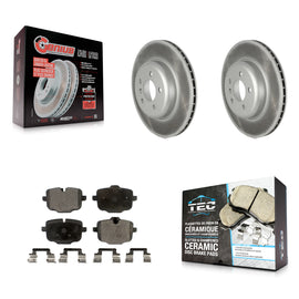 Rear Coat Brake Rotor Ceramic Pad Kit For BMW 535i 550i xDrive 650i 640i Gran B6