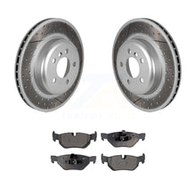 Charger l&#39;image dans la galerie, Rear Coated Disc Brake Rotors And Ceramic Pads Kit For 2013 BMW 328i xDrive 3.0L