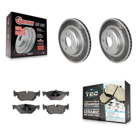 [Rear] 2013 BMW 328i xDrive 3.0L Premium Coated Rotors & Ceramic Pads Brake Kit For Max Braking