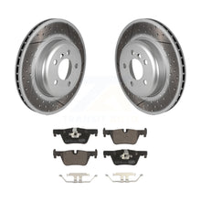 Load image into Gallery viewer, Rear Coated Disc Brake Rotors And Ceramic Pads Kit For BMW 330i GT xDrive 328i