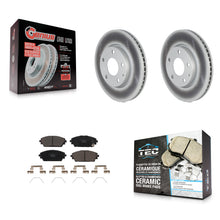 Charger l'image dans la galerie, Front Coated Disc Brake Rotors And Ceramic Pads Kit For Mazda 3