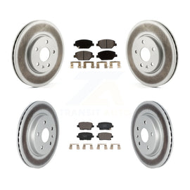 [Front+Rear] 2019 Cadillac XT4 Premium Coated Rotors & Ceramic Pads Brake Kit For Max Braking