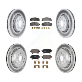 [Front+Rear] 2020-2022 Jeep Gladiator Premium Coated Rotors & Ceramic Pads Brake Kit For Max Braking