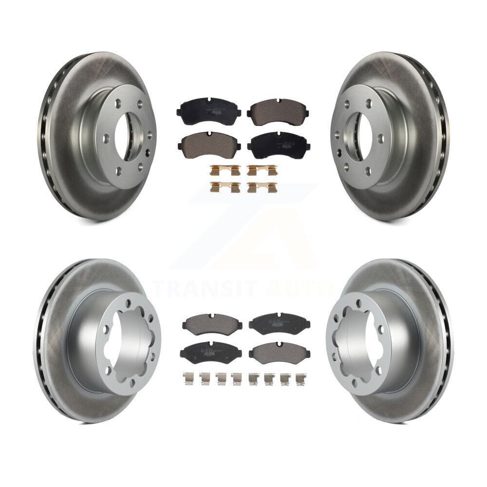 Front Rear Coat Brake Rotor Ceramic Pad Kit For Mercedes-Benz Sprinter 3500 2500