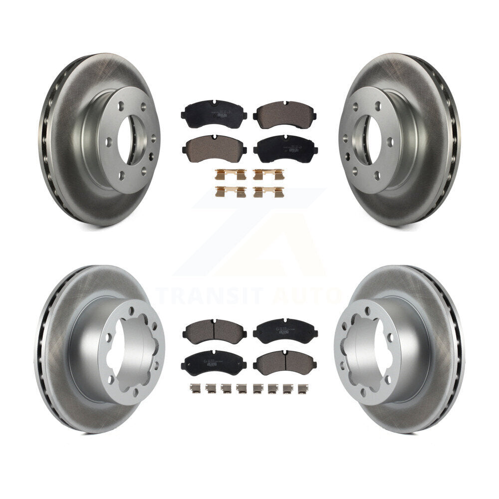 Front Rear Coat Disc Brake Rotor Ceramic Pad Kit For Mercedes-Benz Sprinter 3500