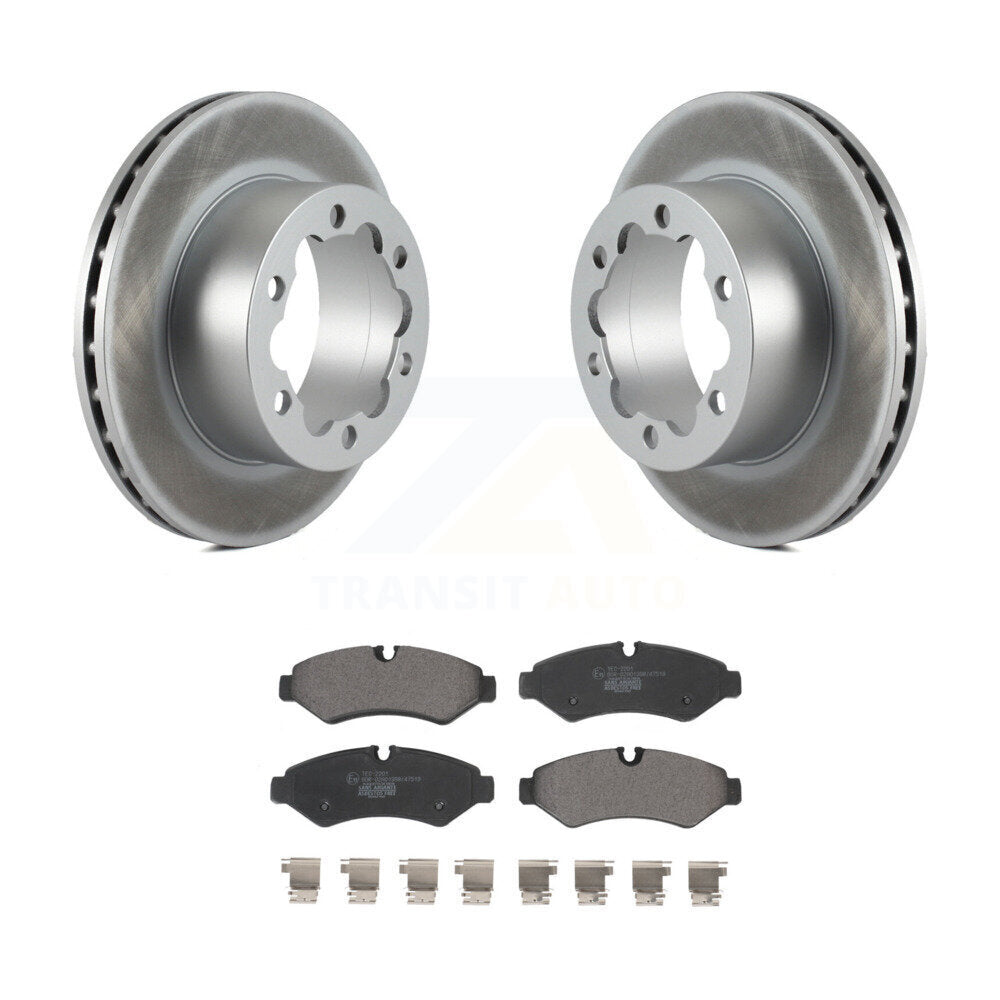 Rear Coat Disc Brake Rotors Ceramic Pad Kit For Mercedes-Benz Sprinter 3500 2500