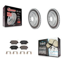 Rear Coated Disc Brake Rotor And Ceramic Pad Kit For Cadillac XT4 Buick Envision