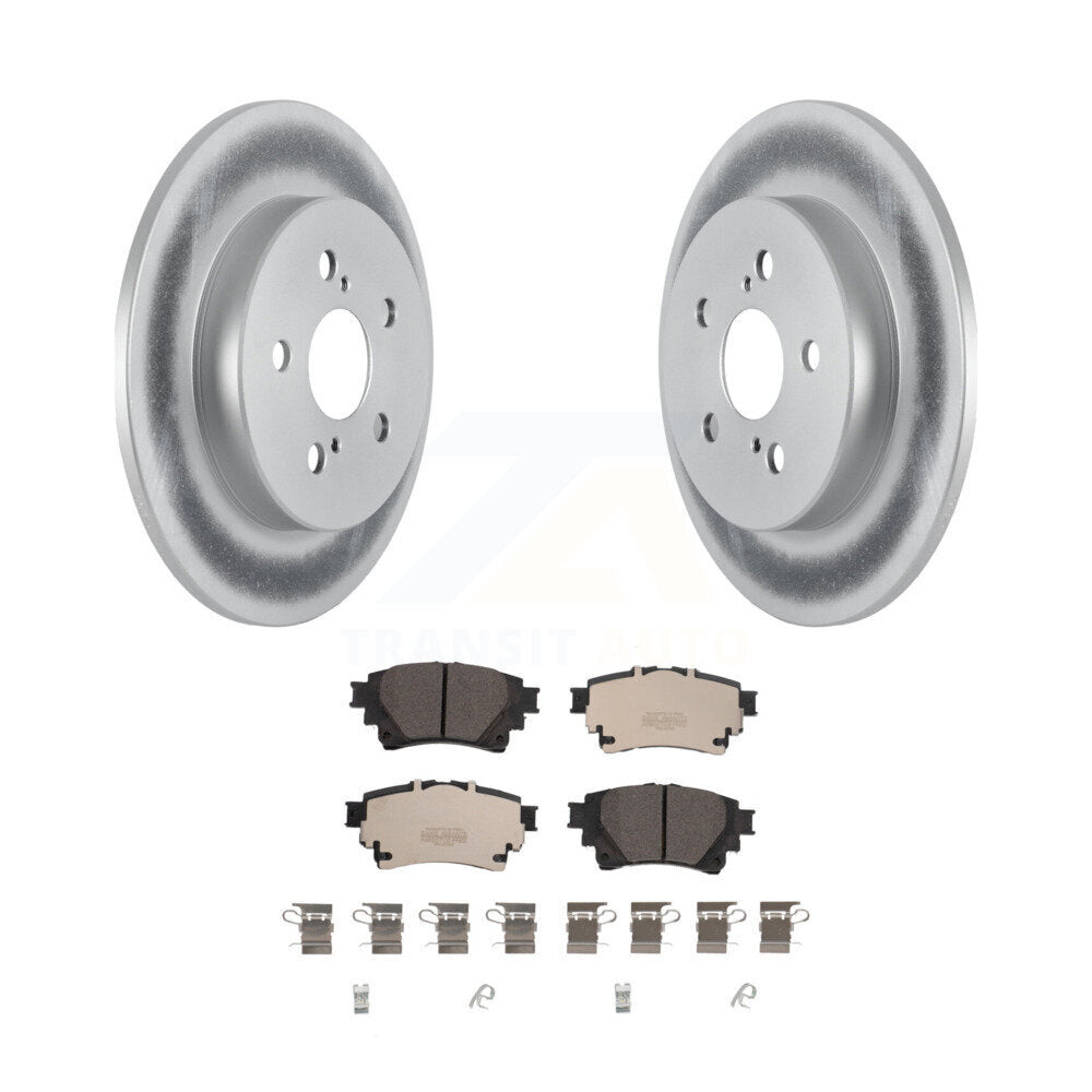 Rear Coated Disc Brake Rotors And Ceramic Pads Kit For Toyota Corolla