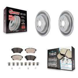 Rear Coated Disc Brake Rotors And Ceramic Pads Kit For Toyota Corolla