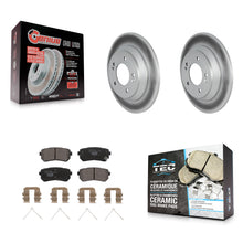 Charger l'image dans la galerie, Rear Coated Disc Brake Rotors And Ceramic Pads Kit For Hyundai Kona