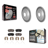 Rear Coated Disc Brake Rotors And Ceramic Pads Kit For Hyundai Kona Kia Seltos
