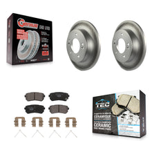 Load image into Gallery viewer, Rear Coated Disc Brake Rotors And Ceramic Pads Kit For Hyundai Kona