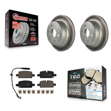 Load image into Gallery viewer, Rear Coated Disc Brake Rotors And Ceramic Pads Kit For GMC Sierra 1500