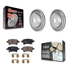 Rear Coated Disc Brake Rotors And Ceramic Pads Kit For Jeep Gladiator Wrangler