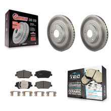 Charger l'image dans la galerie, [Front] 2019-2020 Hyundai Santa Fe Premium Coated Rotors &amp; Ceramic Pads Brake Kit For Max Braking