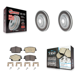 Front Coat Brake Rotors Ceramic Pad Kit For Volvo XC40 With 322mm Diameter Rotor