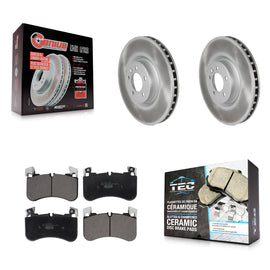 Front Coated Brake Rotors Ceramic Pad Kit For Land Rover Range Sport Defender 90
