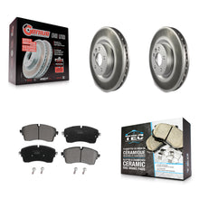 Charger l'image dans la galerie, [Front] 2018 Jaguar E-Pace S/SE Premium Coated Rotors &amp; Ceramic Pads Brake Kit For Max Braking