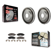 Charger l'image dans la galerie, [Front] 2018-2022 Nissan LEAF Premium Coated Rotors &amp; Ceramic Pads Brake Kit For Max Braking