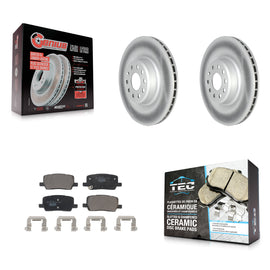 Rear Coated Disc Brake Rotors And Ceramic Pads Kit For Tesla S X