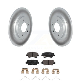 Rear Coated Disc Brake Rotors And Ceramic Pads Kit For Kia Cadenza