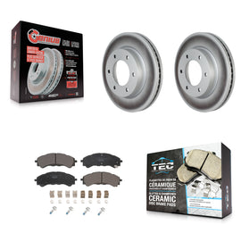 Front Coated Disc Brake Rotors And Ceramic Pads Kit For Ford Ranger Bronco