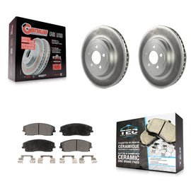 [Front] 15-18 Dodge Charger RWD with 3.6L Premium Coated Rotors & Ceramic Pads Brake Kit For Max Braking