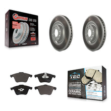 Charger l'image dans la galerie, Front Coated Disc Brake Rotors And Ceramic Pads Kit For Audi A6 Quattro
