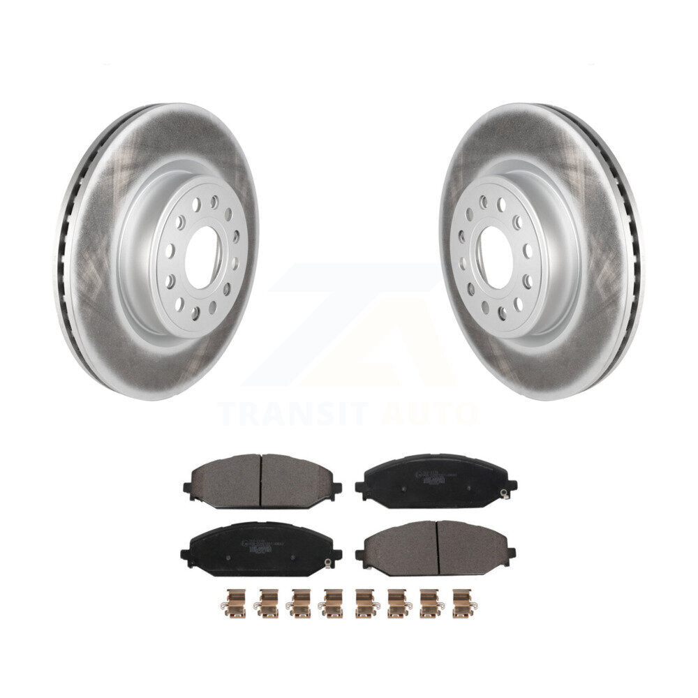 Front Coated Disc Brake Rotors And Ceramic Pads Kit For Ram 1500