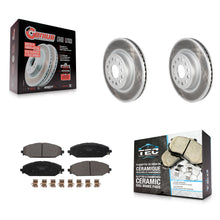 Charger l'image dans la galerie, Front Coated Disc Brake Rotors And Ceramic Pads Kit For Ram 1500