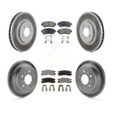 Front Rear Coated Brake Rotor & Ceramic Pad Kit For Chevrolet Impala Monte Carlo