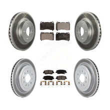 Charger l&#39;image dans la galerie, Front Rear Coated Disc Brake Rotors And Ceramic Pads Kit For Cadillac ATS