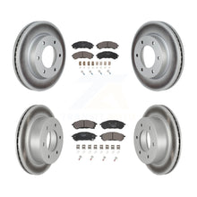 Charger l'image dans la galerie, [Front+Rear] 2019-2022 Ford Ranger Premium Coated Rotors &amp; Ceramic Pads Brake Kit For Max Braking