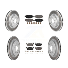 Charger l&#39;image dans la galerie, Front Rear Coated Disc Brake Rotors And Ceramic Pads Kit For Ram 1500