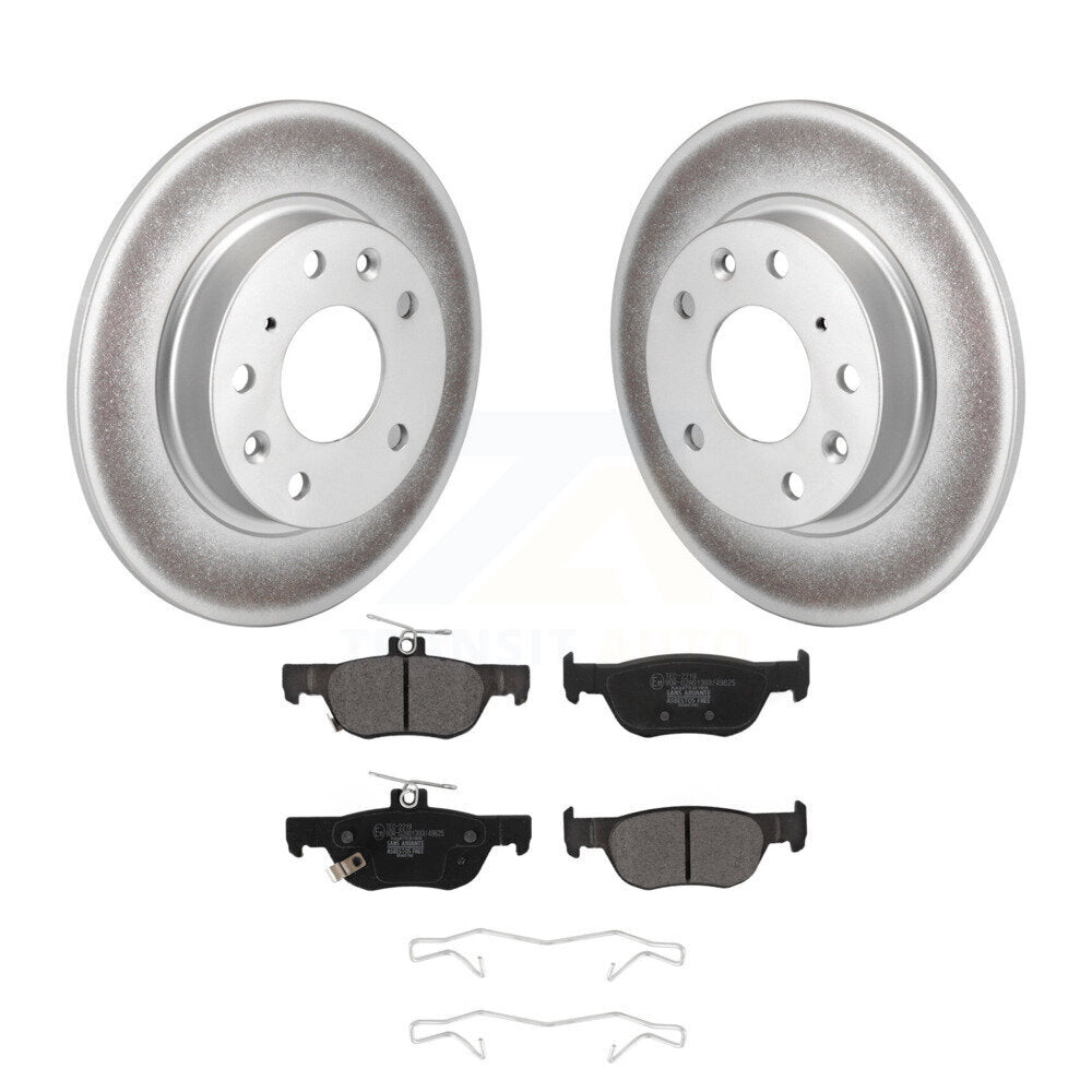 Rear Coated Disc Brake Rotors And Ceramic Pads Kit For Mazda 3 CX-30