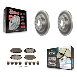 Rear Coated Disc Brake Rotors And Ceramic Pads Kit For Jeep Compass