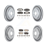 Front Rear Coated Disc Brake Rotors And Ceramic Pads Kit For Toyota Corolla