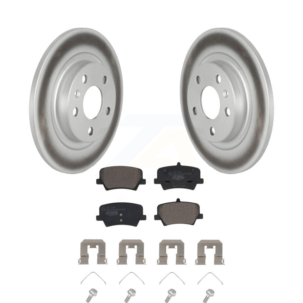 Rear Coated Disc Brake Rotors And Ceramic Pads Kit For Volvo XC40