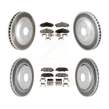 Charger l&#39;image dans la galerie, Front Rear Coated Disc Brake Rotors And Ceramic Pads Kit (6Pc) For Cadillac XLR