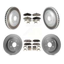 Charger l&#39;image dans la galerie, Front Rear Coated Disc Brake Rotors And Ceramic Pads Kit (6Pc) For Cadillac XLR