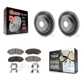 Front Coated Disc Brake Rotors And Ceramic Pads Kit For Honda CR-V