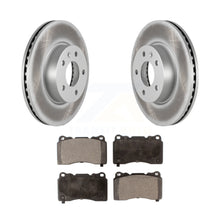 Charger l&#39;image dans la galerie, Front Coated Disc Brake Rotors And Ceramic Pads Kit For 2019 Cadillac ATS Base