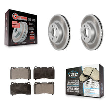 Charger l'image dans la galerie, Front Coated Disc Brake Rotors And Ceramic Pads Kit For 2019 Cadillac ATS Base