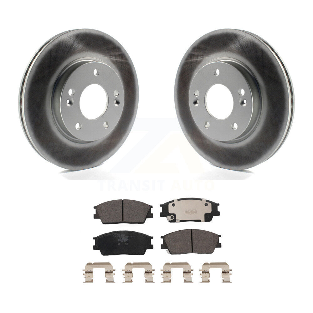 Front Coat Disc Brake Rotor Ceramic Pad Kit For 2020-2022 Kia Soul Hyundai Venue