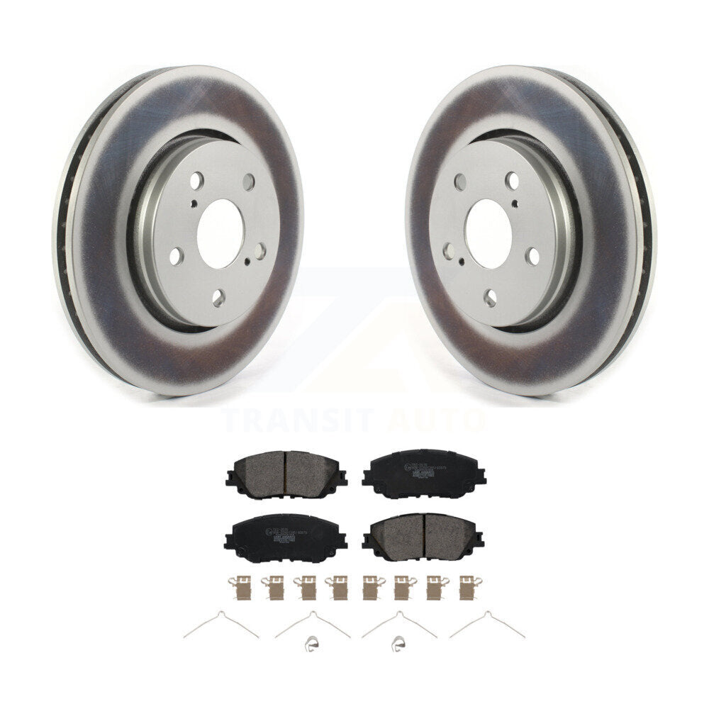 Front Coated Disc Brake Rotors And Ceramic Pads Kit For Toyota C-HR