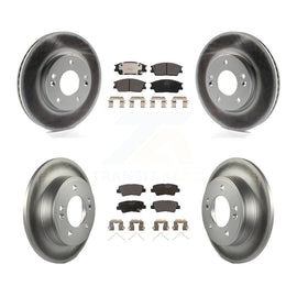 Front Rear Coat Brake Rotor Ceramic Pad Kit For 2020-2022 Kia Soul Hyundai Venue